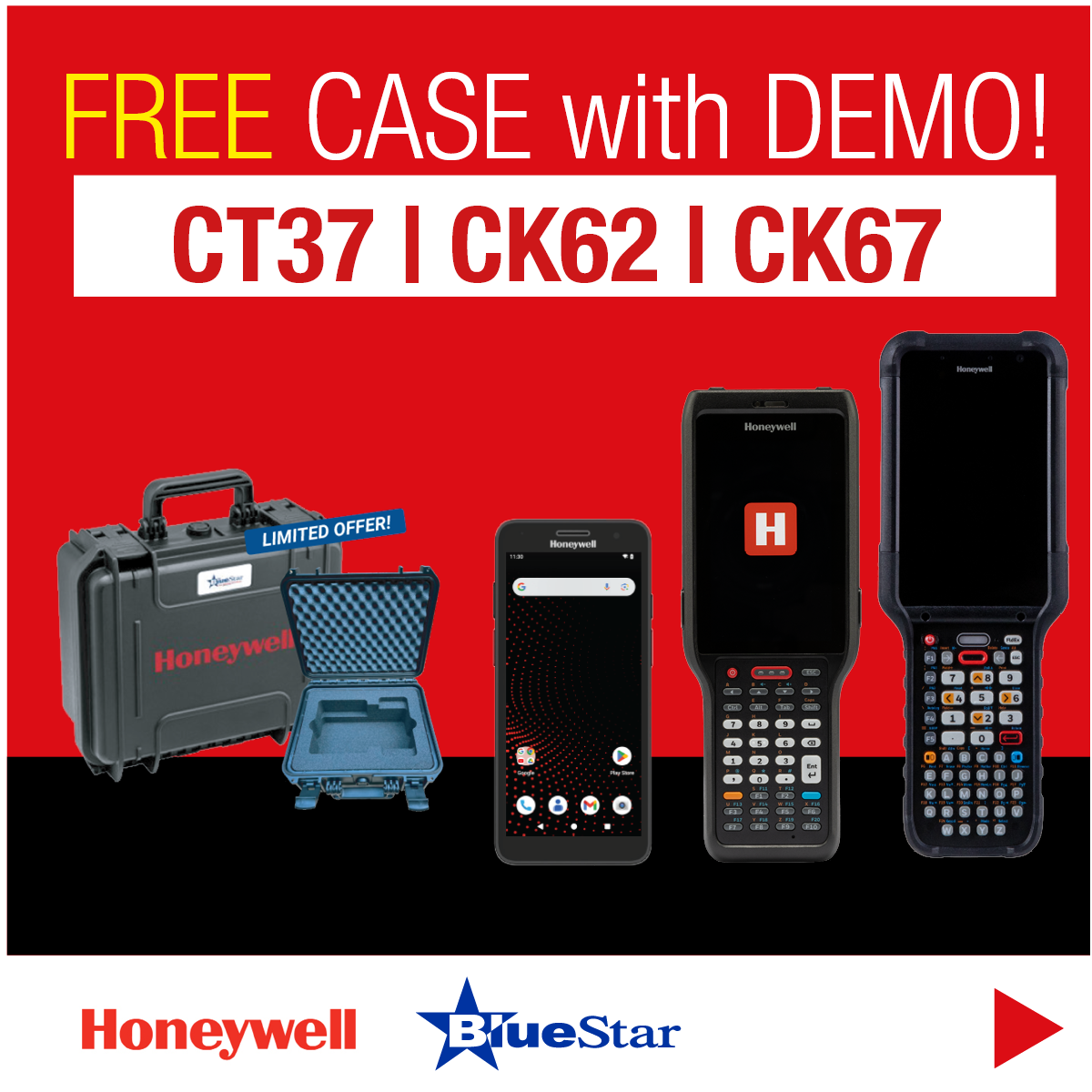 Honeywell Free CASE for a CT37 - CK62 - CK67 Demo