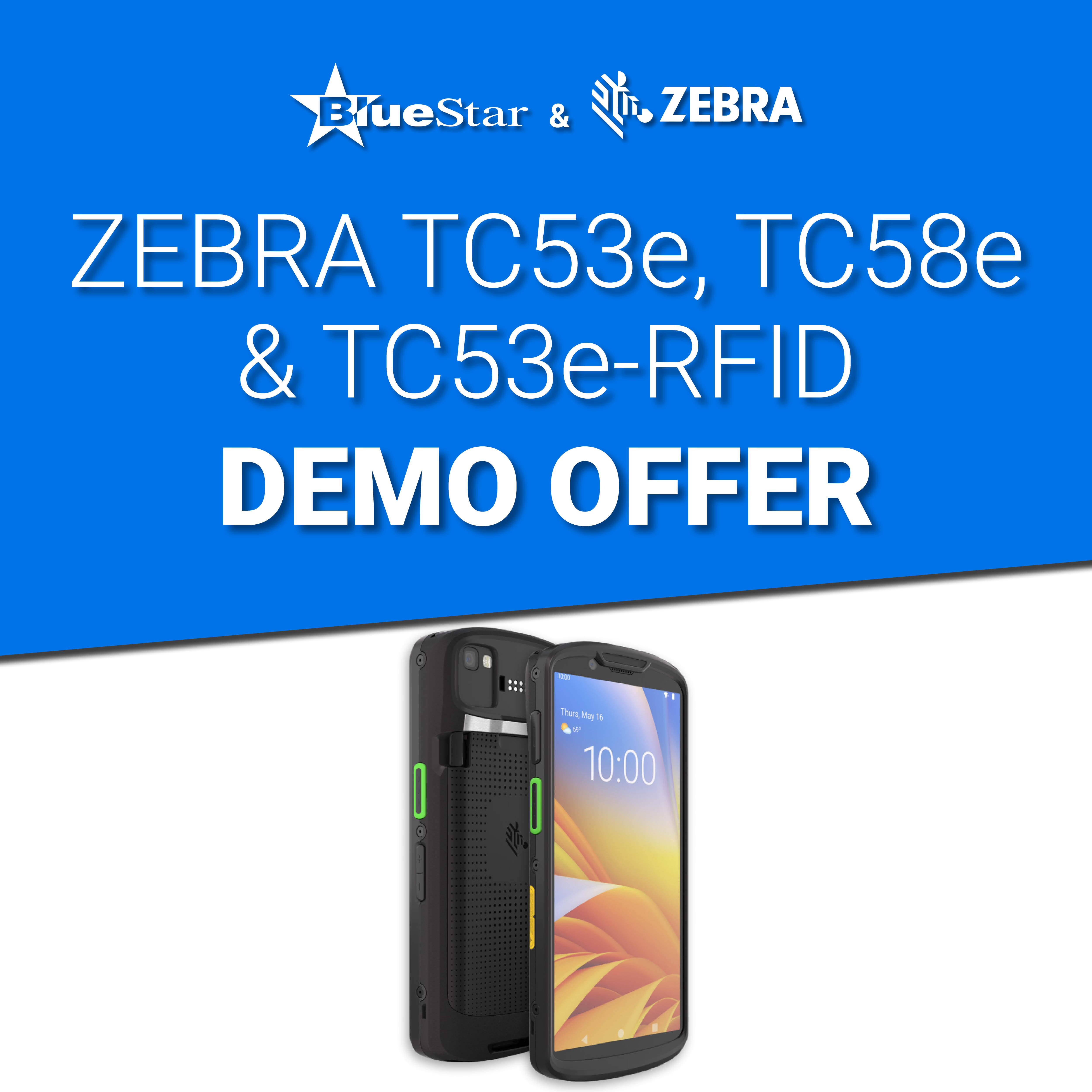 Zebra TC53e, TC58e and TC53e-RFID Demo Offer